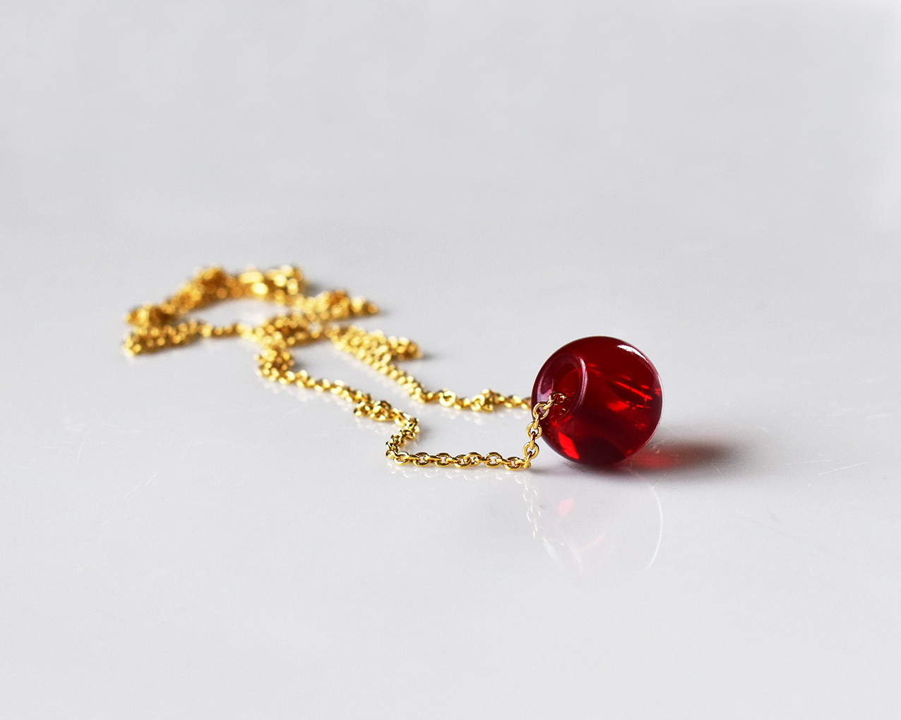 ELVES LINGON BERRY - necklace in red gold plated - 3
