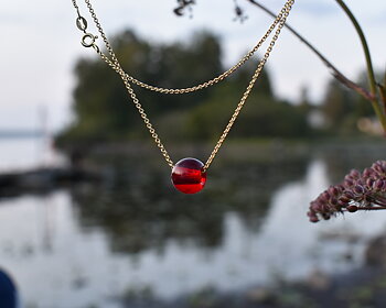 ELVES LINGON BERRY - necklace in red gold plated