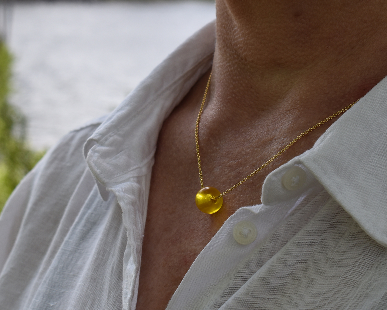 ELVES HONEY - necklace in yellow gold plated - 4