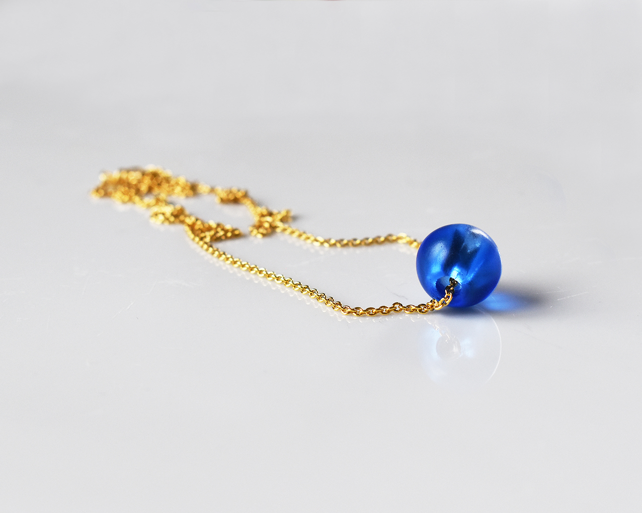 ELVES SKY - necklace in light blue gold plated - 3