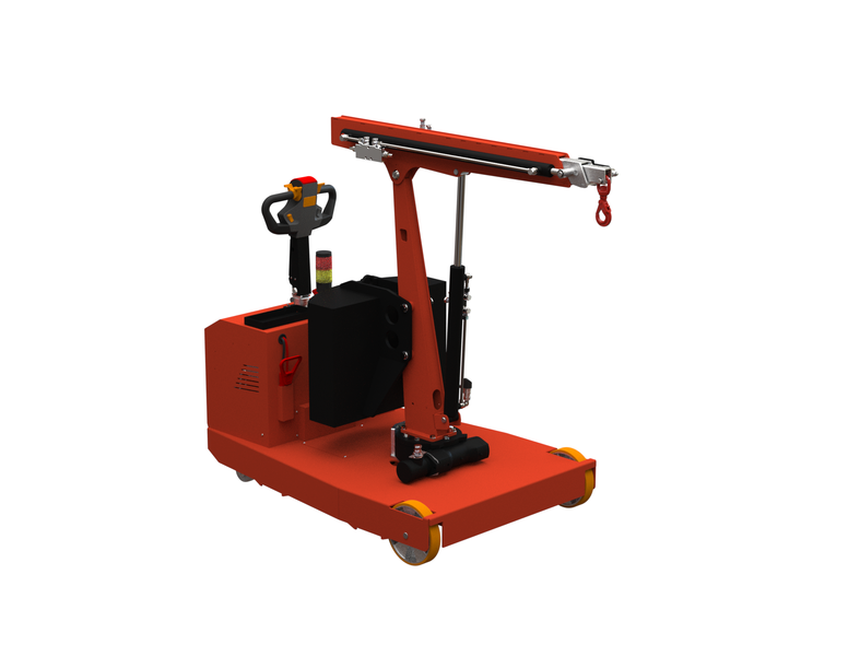 Mobil verkstadskran 500ER, Maxlast: 500-125 kg / Max utligg : 2410 mm