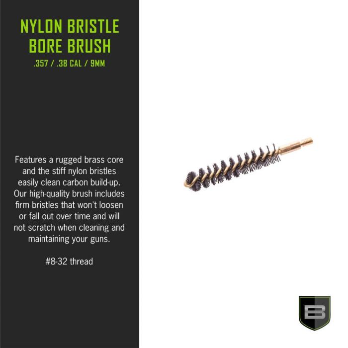 Breakthrough Nylon Bristle Bore Brush -  .38 / .357 / 9mm 2