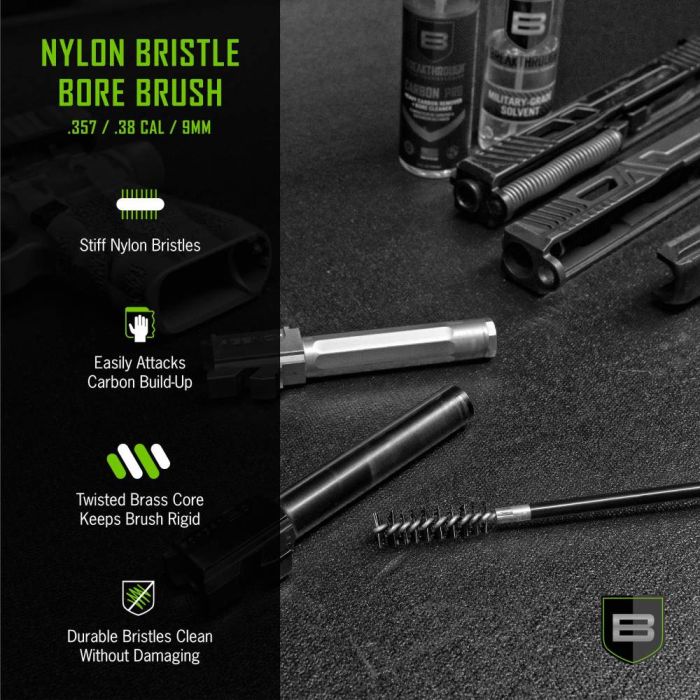 Breakthrough Nylon Bristle Bore Brush -  .38 / .357 / 9mm 3