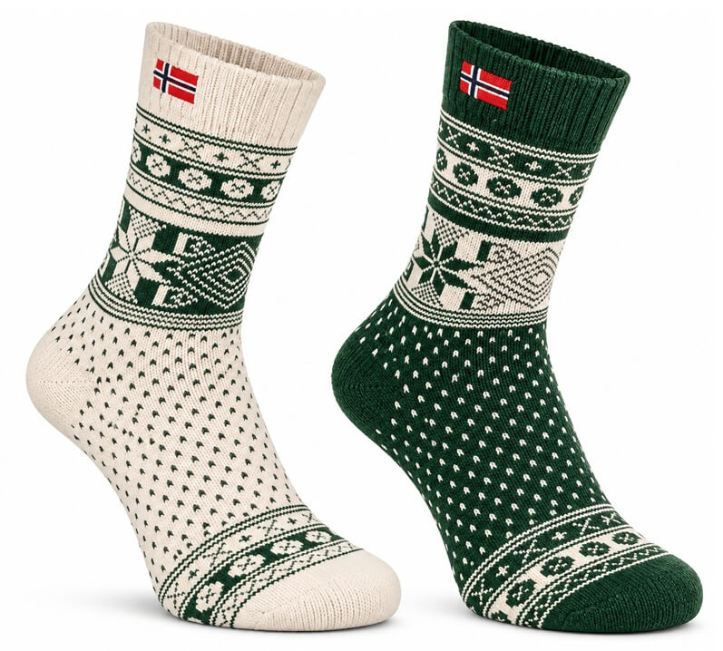 2-Pack Zokks Norway Ullstrumpor
