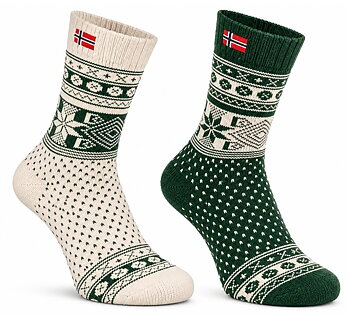 2-Pack Zokks Norway Ullstrumpor