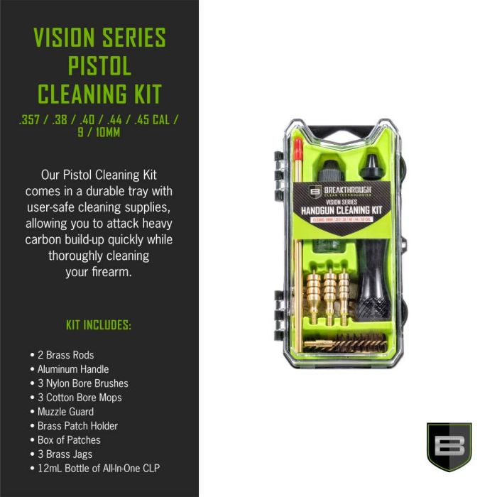 Breakthrough Vision Series Handgun Cleaning Kit / 9mm - .45 3