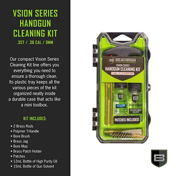 Breakthrough Vision Series Pistol Cleaning Kit - .38 / .357 / 9mm 2