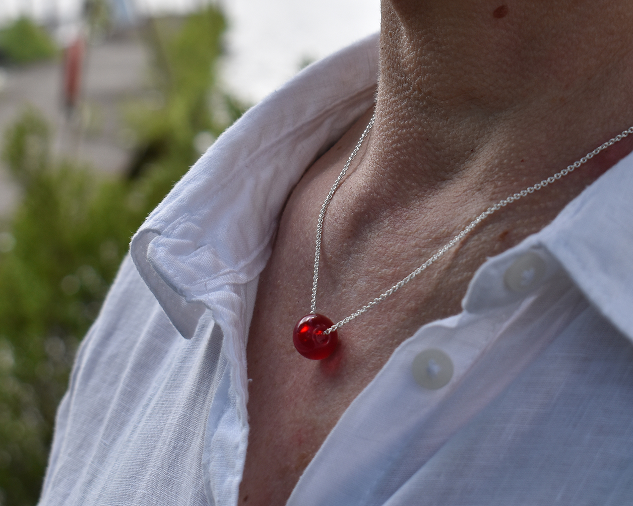 ELVES LINGON BERRY - necklace in red  - 4