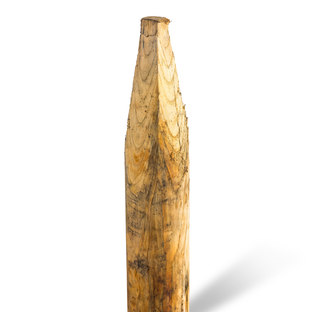 Kastanjestolpar längd 350 cm&nbsp; Ø 12/14 skalade och spetsade