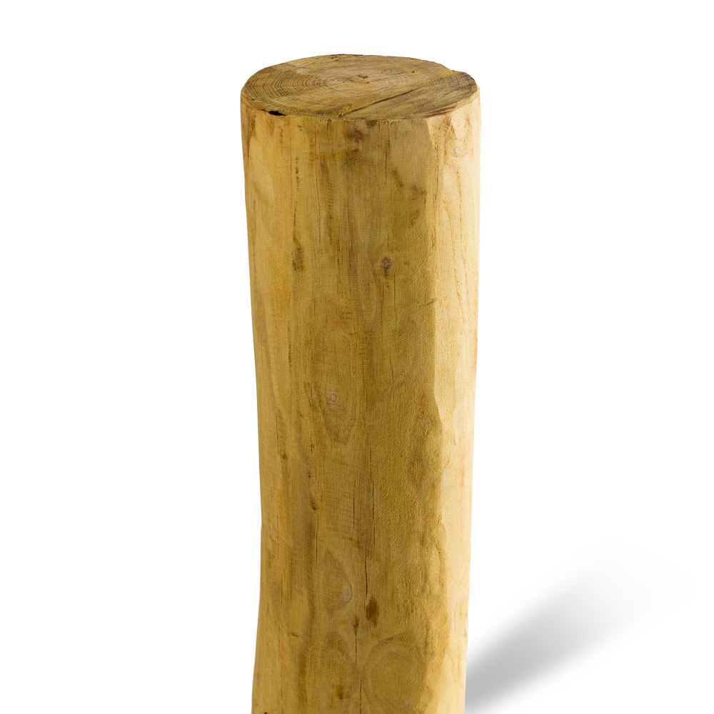 Robiniastolpar längd 400 cm  Ø 16/18 Utan spets, slipade/splintfria med gaffel (FSC 100%)