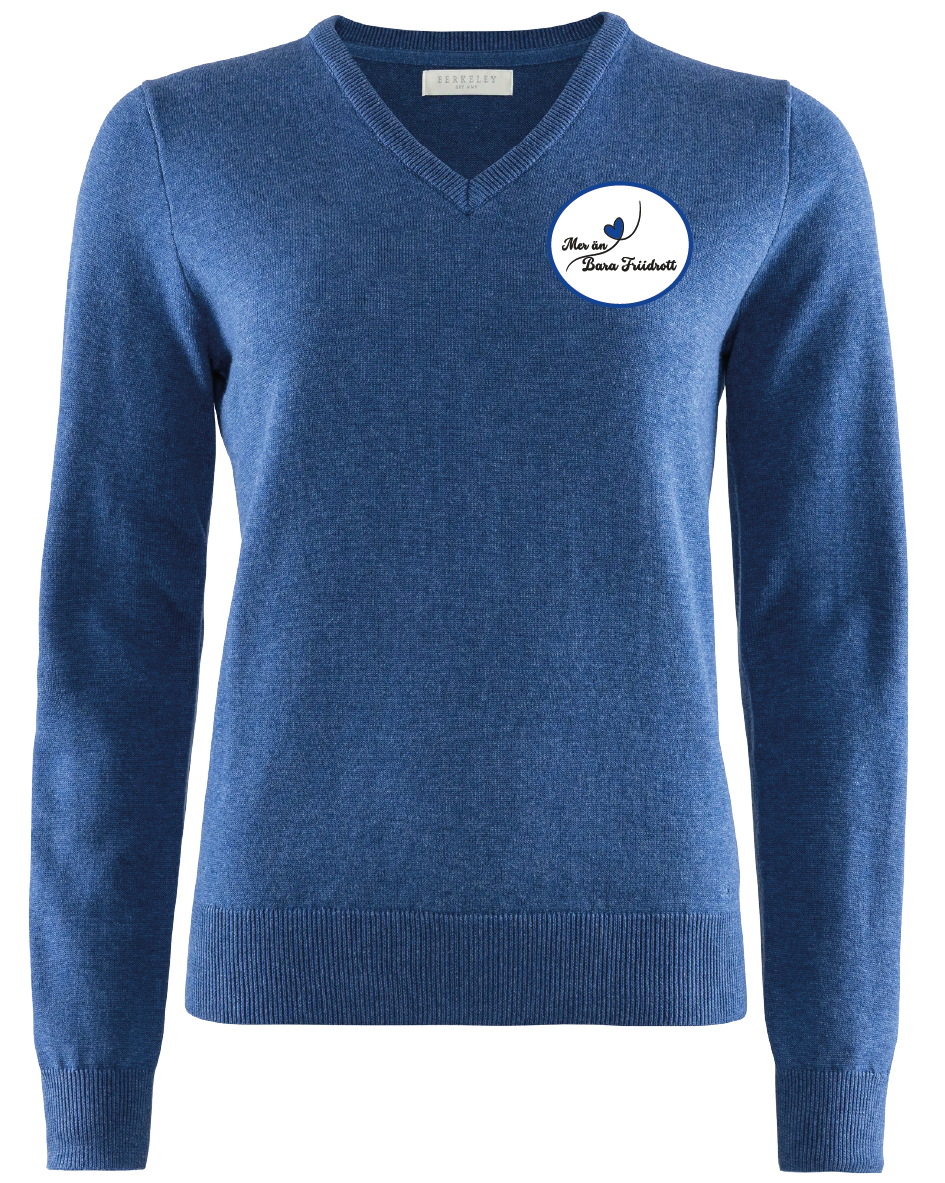 Berkeley Brockton V-Neck Dam Fintröja Brodyr - (Bara Friidrott)