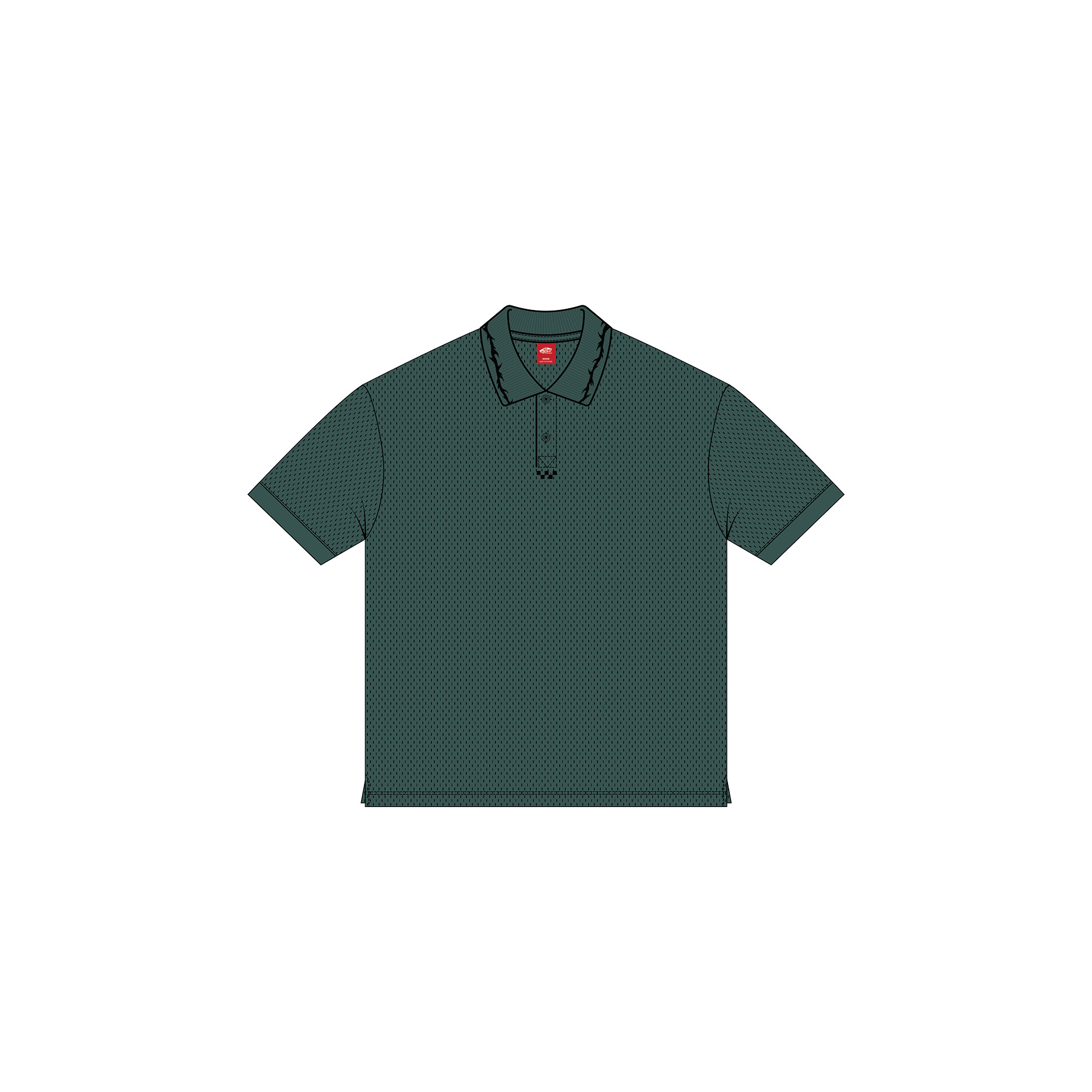 Vans t-shirt skate mesh polo forest - 2