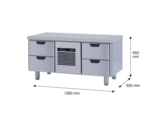 Porkka - Grillkylbänk GNL - Kylaggregat, 2 Moduler - Mått: 1260 x 650 x 650 mm - 5