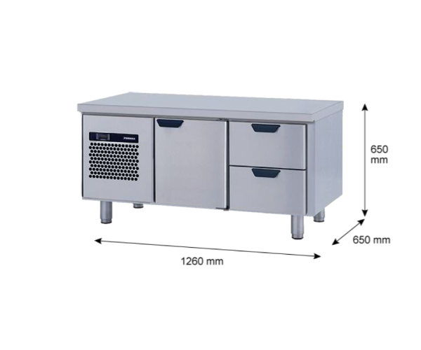 Porkka - Grillkylbänk GNL - Kylaggregat, 2 Moduler - Mått: 1260 x 650 x 650 mm - 20