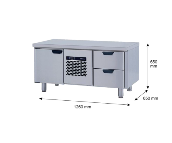 Porkka - Grillkylbänk GNL - Kylaggregat, 2 Moduler - Mått: 1260 x 650 x 650 mm - 2