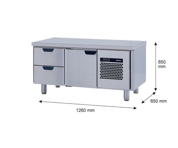 Porkka - Grillkylbänk GNL - Kylaggregat, 2 Moduler - Mått: 1260 x 650 x 650 mm - 13