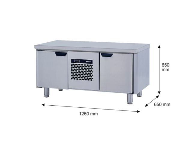 Porkka - Grillkylbänk GNL - Kylaggregat, 2 Moduler - Mått: 1260 x 650 x 650 mm