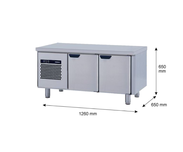 Porkka - Grillkylbänk GNL - Kylaggregat, 2 Moduler - Mått: 1260 x 650 x 650 mm - 19