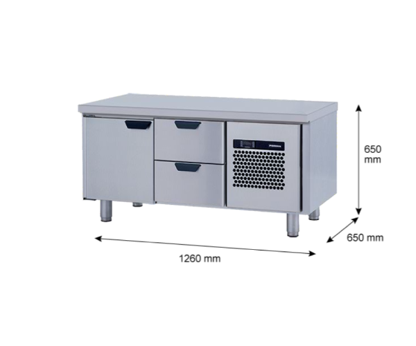 Porkka - Grillkylbänk GNL - Kylaggregat, 2 Moduler - Mått: 1260 x 650 x 650 mm - 11