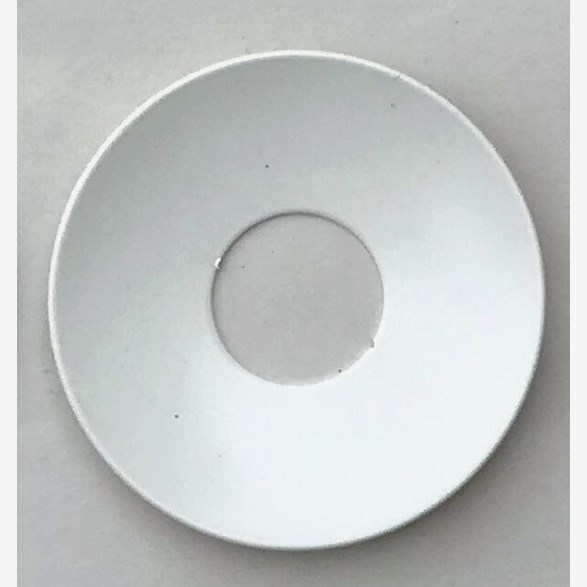 Ljusmanschett i vitlackad metall - 65 mm