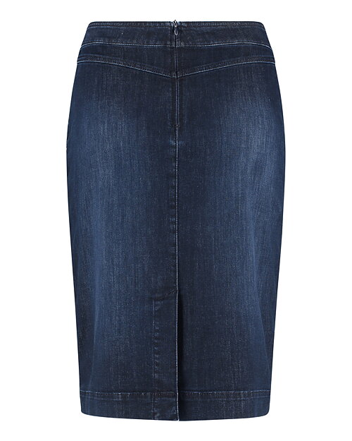 Jeanskjol snedfickor mörk denim - 7