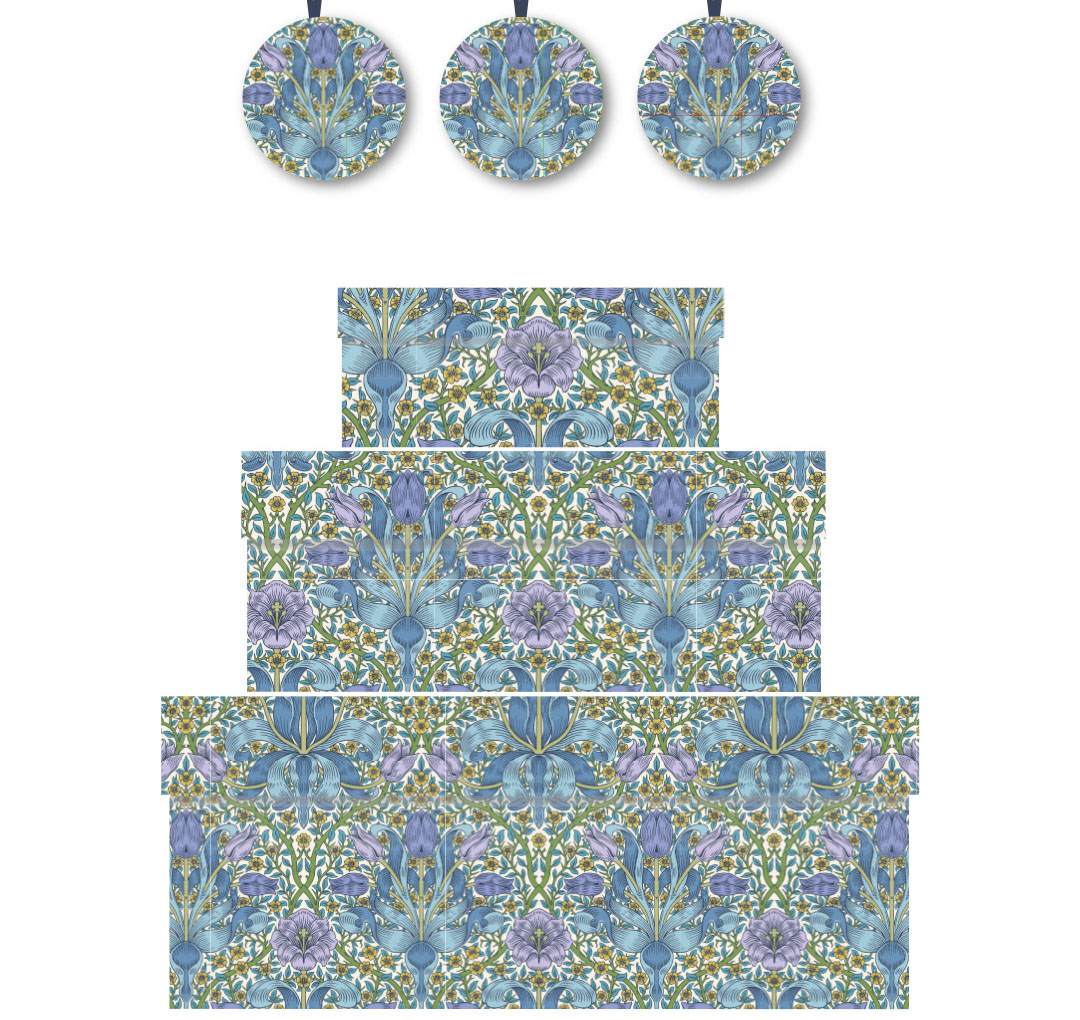 Spring Thicket Cobalt, Nest of 3 Boxes