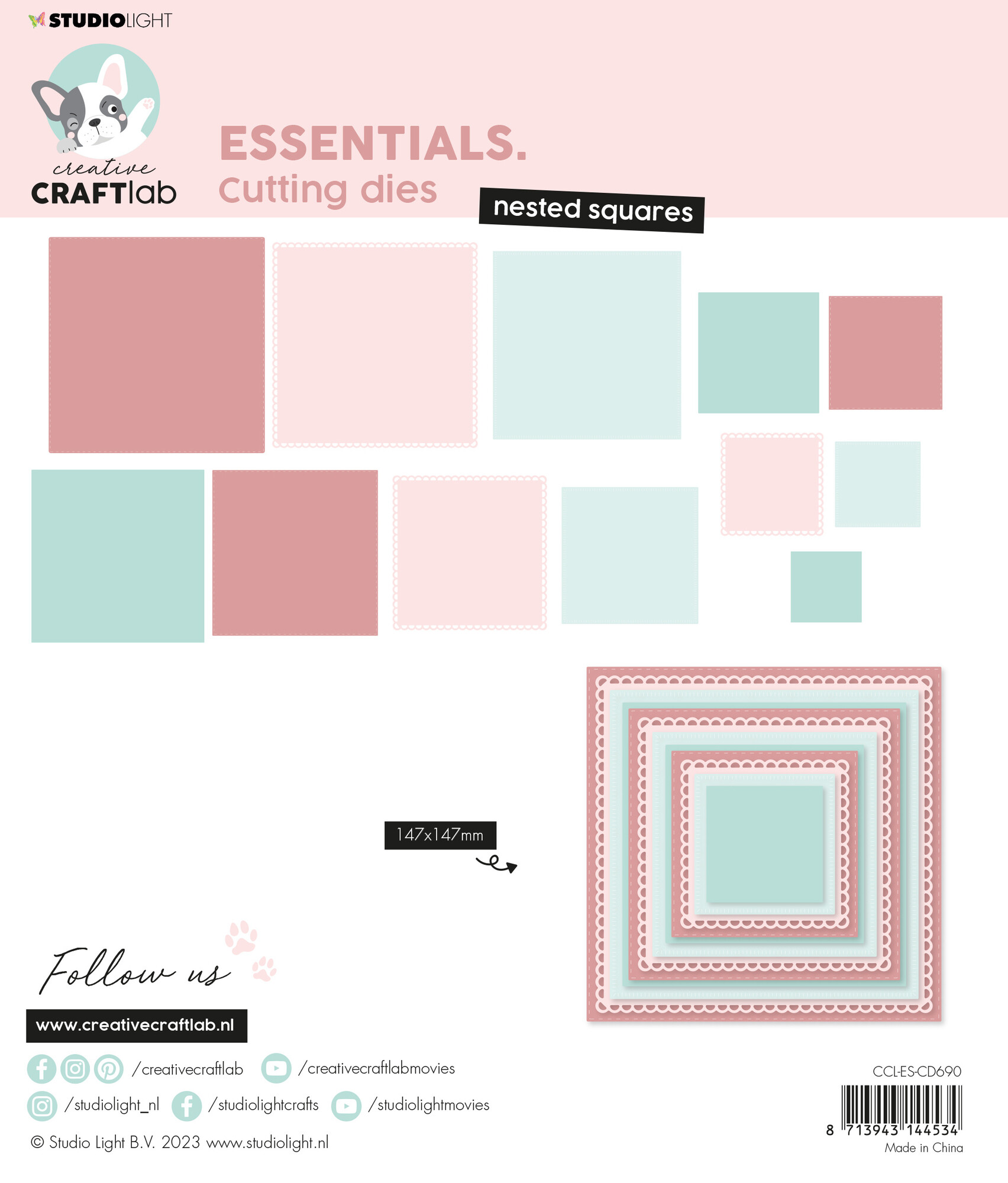 Studio Light  CRAFTLAB-Nested Squares Essentials Cutting Dies  - 2