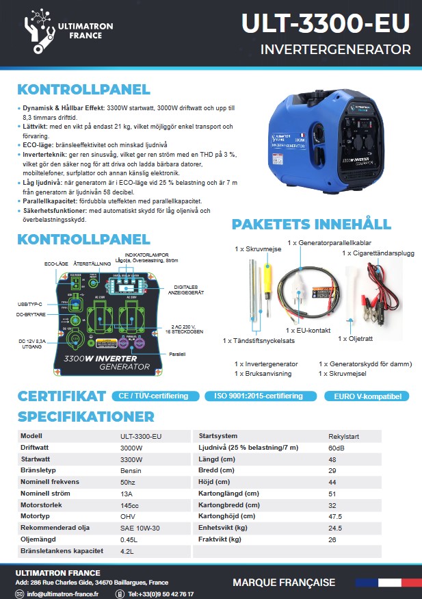 Elverk 3300 Watt - Inverterelverk - 2