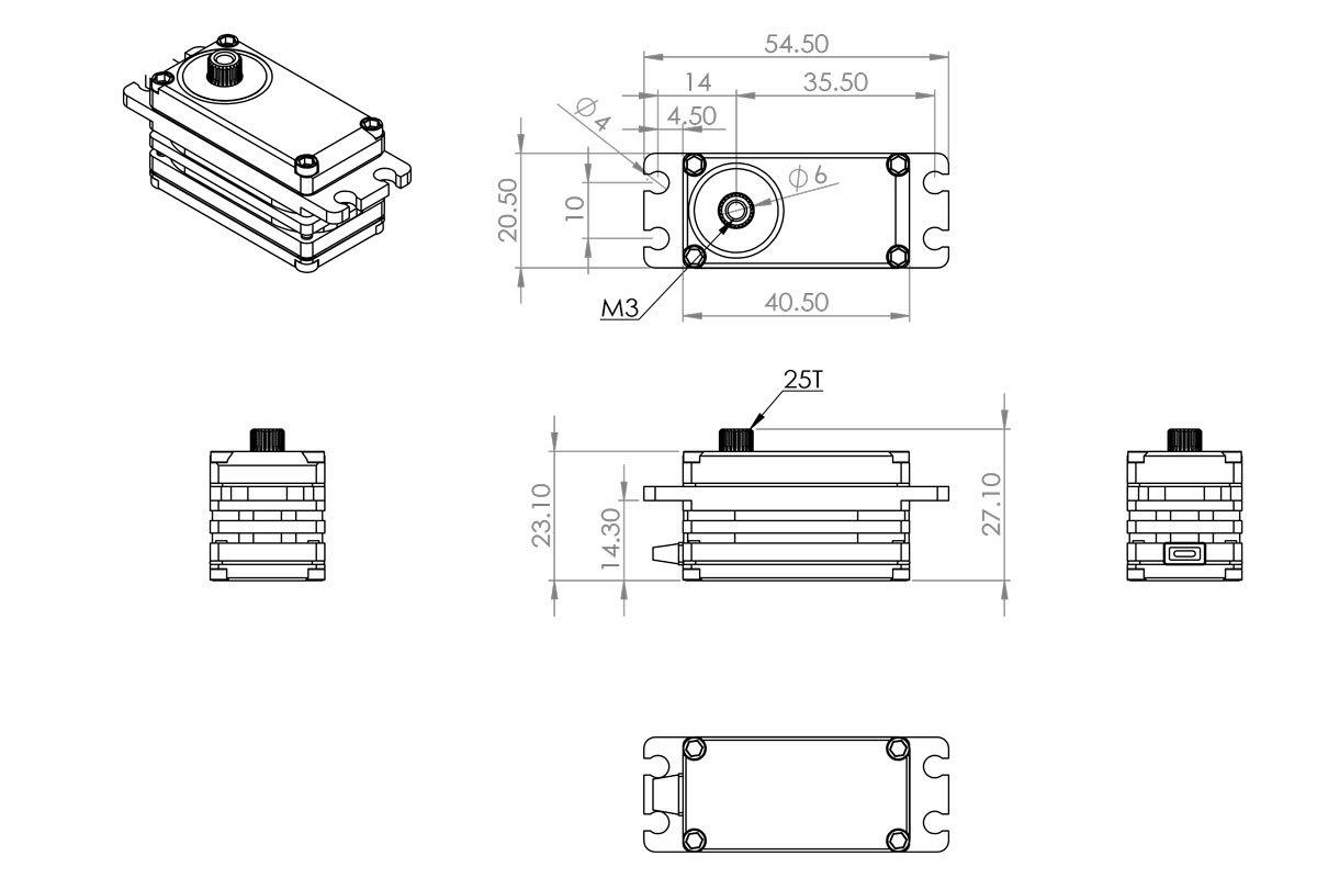 MKS HBL650SL (0.081s/60°, 24.4kg.cm) - 2