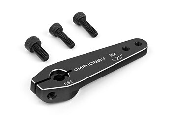 OMP Servo arm 32mm (1,25 inches) 25teeth M2 - black