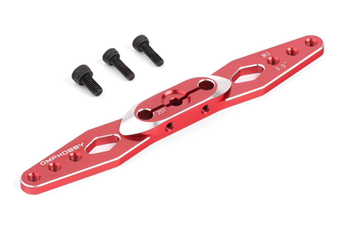 OMP Servo arm Double 89mm (3,5 Inches) 25teeth M3 - red
