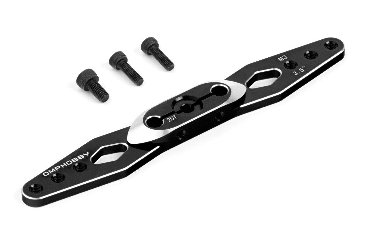 OMP Servo arm Double 89mm (3,5 Inches) 25teeth M3 - black