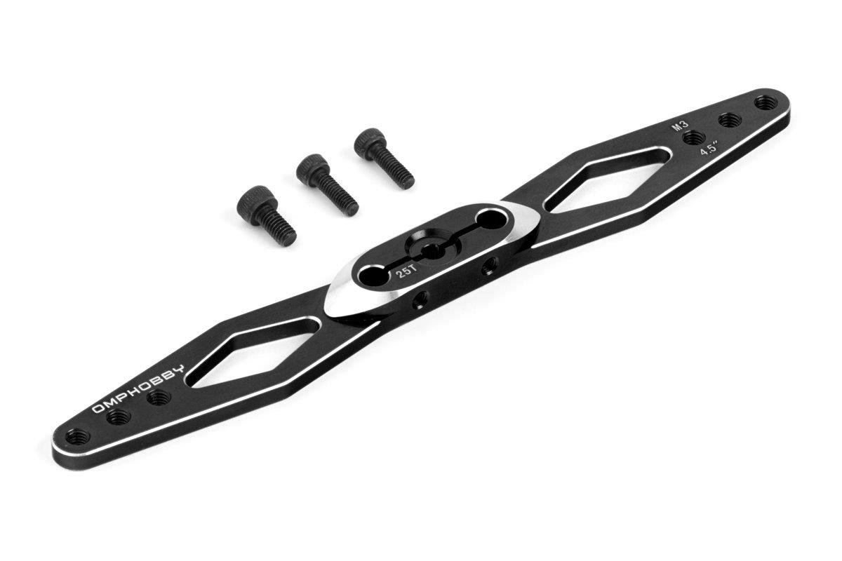 OMP Servo arm Double 114mm (4,5 Inches) 25teeth M3 - black