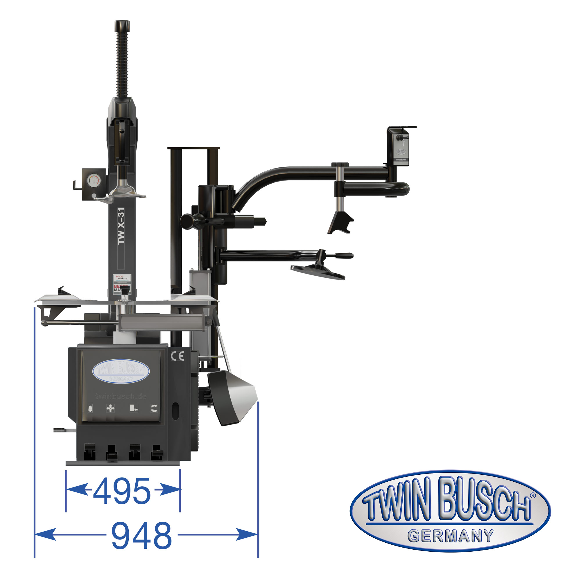 Däckmaskin Professionell Automatisk 400V (GRÅ) - 17