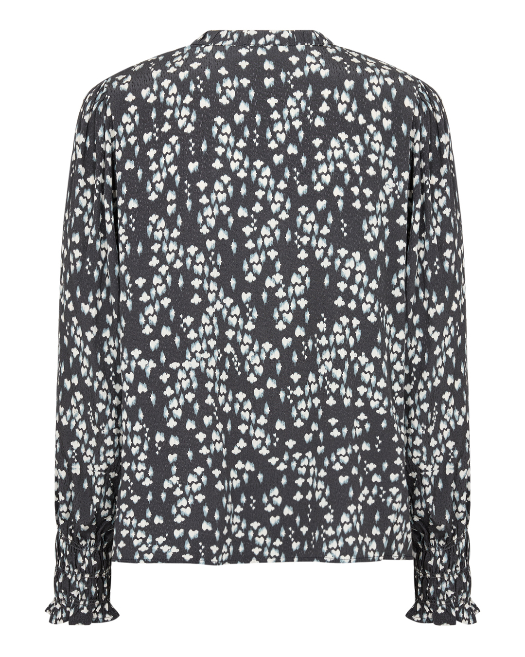 Blus Ketty 1 blågrå-mönstrad - 2