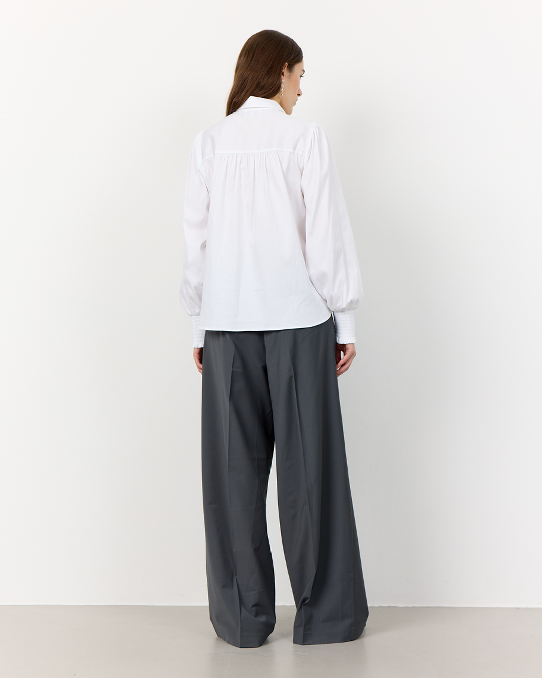 Blus Isla Solid 117 med resår/stretch vit - 4