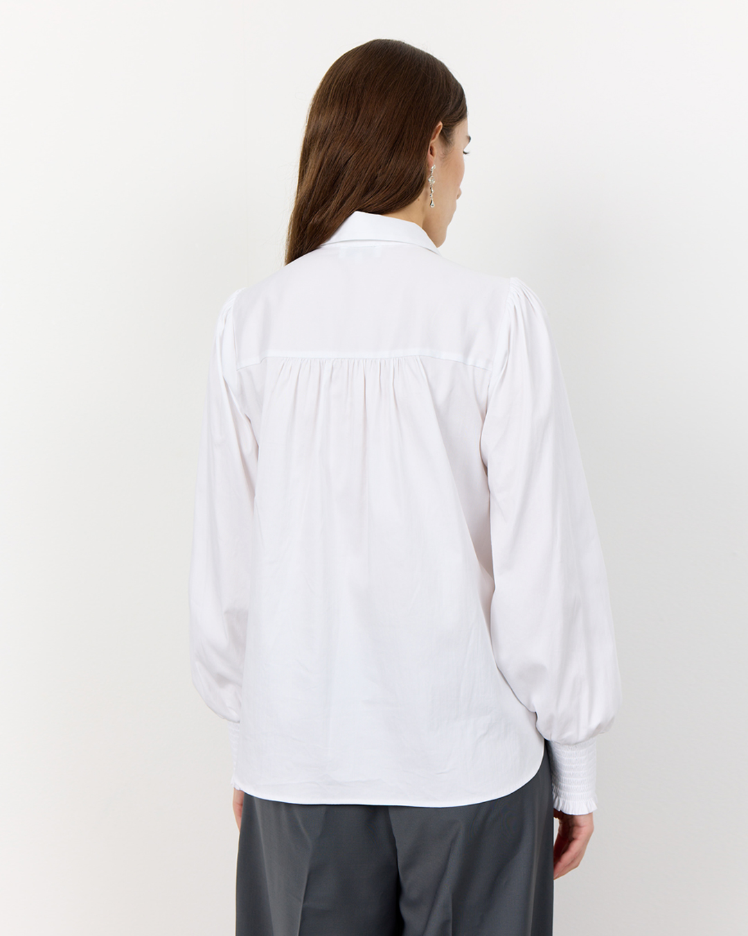 Blus Isla Solid 117 med resår/stretch vit - 2