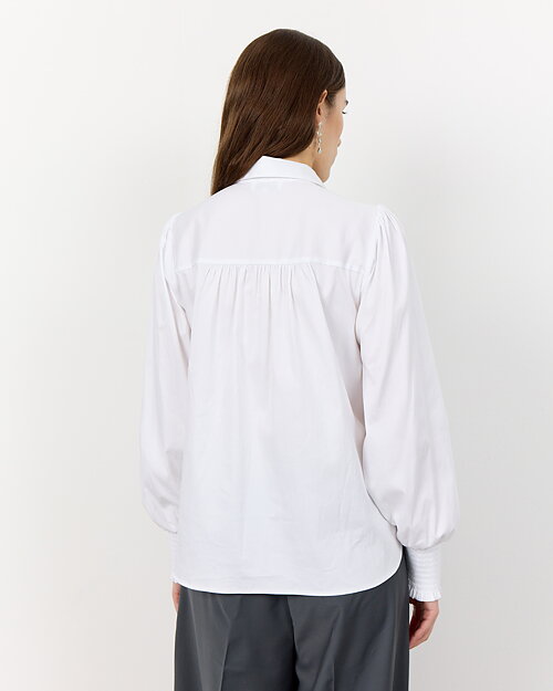 Blus Isla Solid 117 med resår/stretch vit - 2