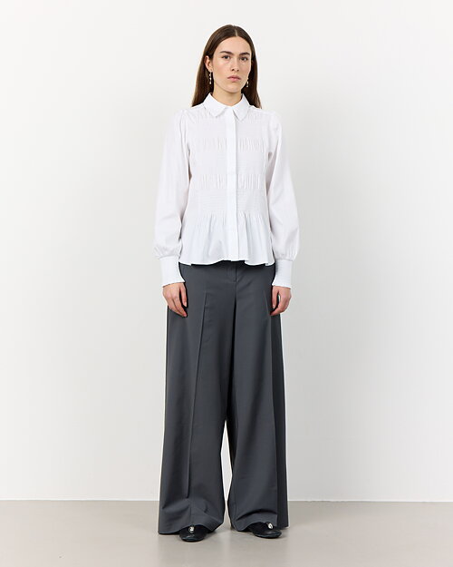 Blus Isla Solid 117 med resår/stretch vit - 3