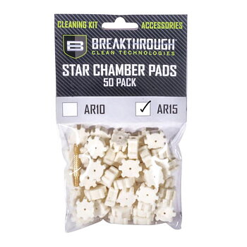 Breakthrough AR-15 Chamber Star Pads with 8-32 Thread (Male/Male) Adapter / 50-Pack