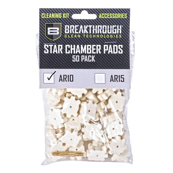 Breakthrough AR-10 Chamber Star Pads with 8-32 Thread (Male/Male) Adapter / 50-Pack
