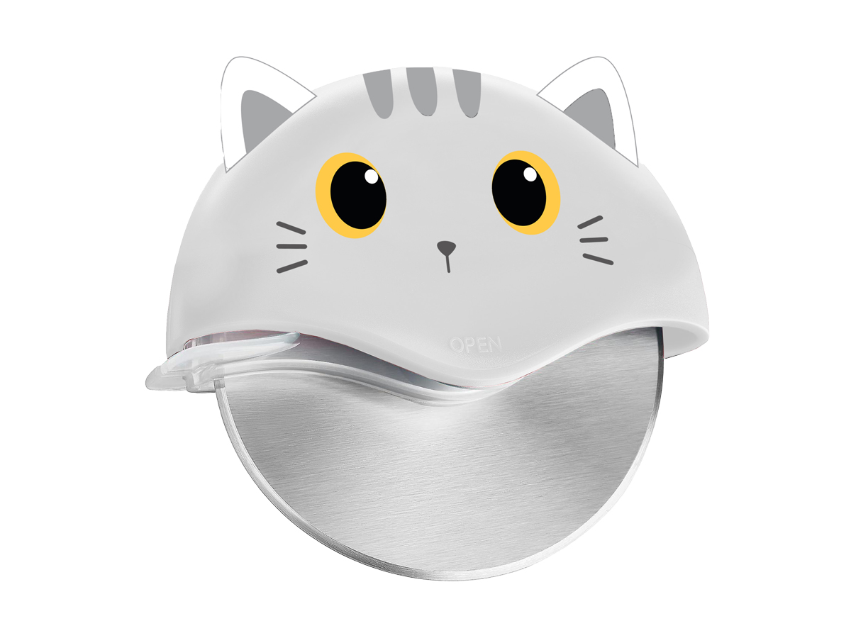 Pizzakniv grå katt