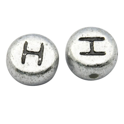 Bokstavspärlor silver 100-pack - 9