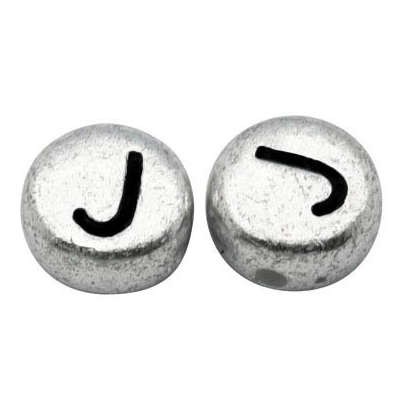 Bokstavspärlor silver 100-pack - 11