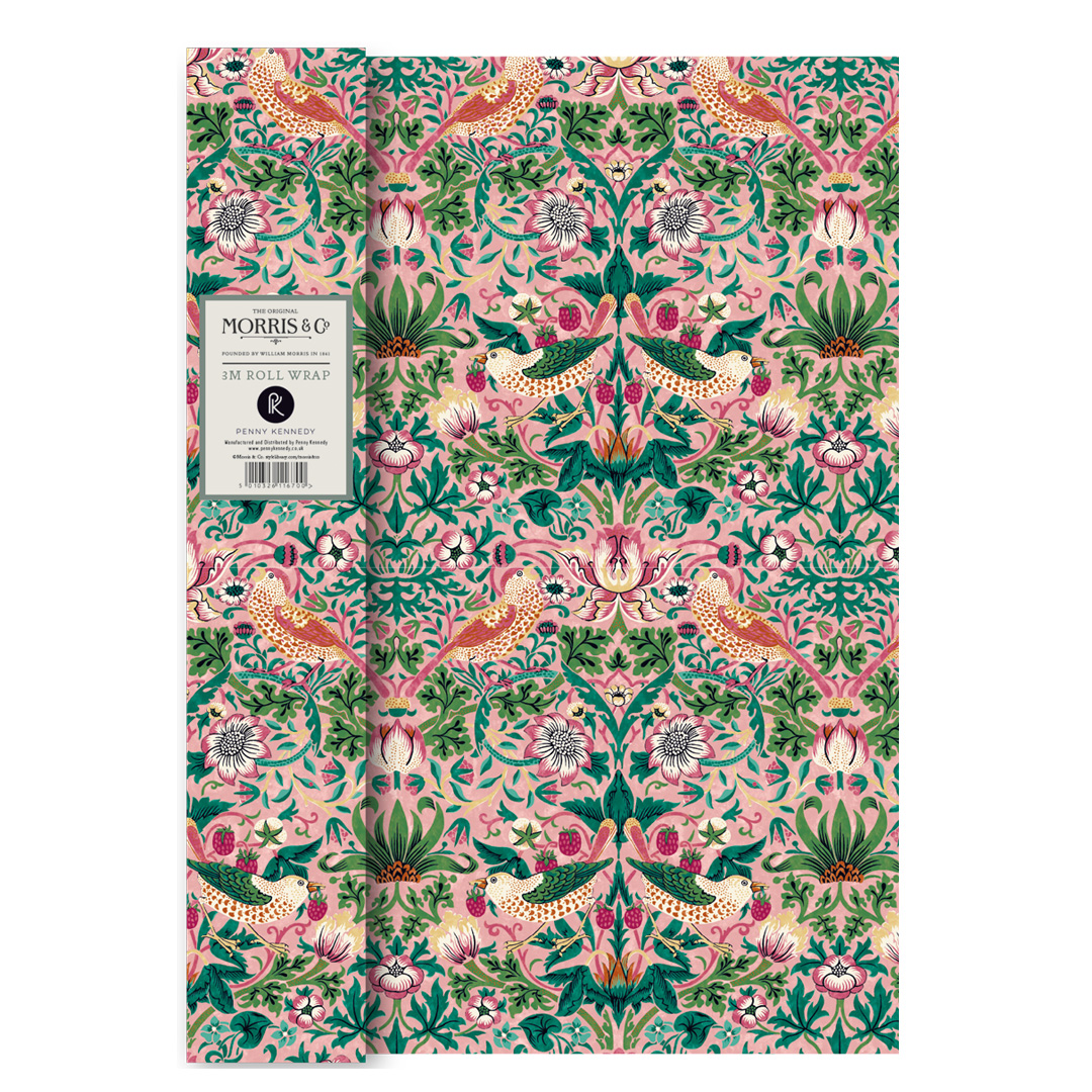 Strawberry Thief Blush, Roll Wrap