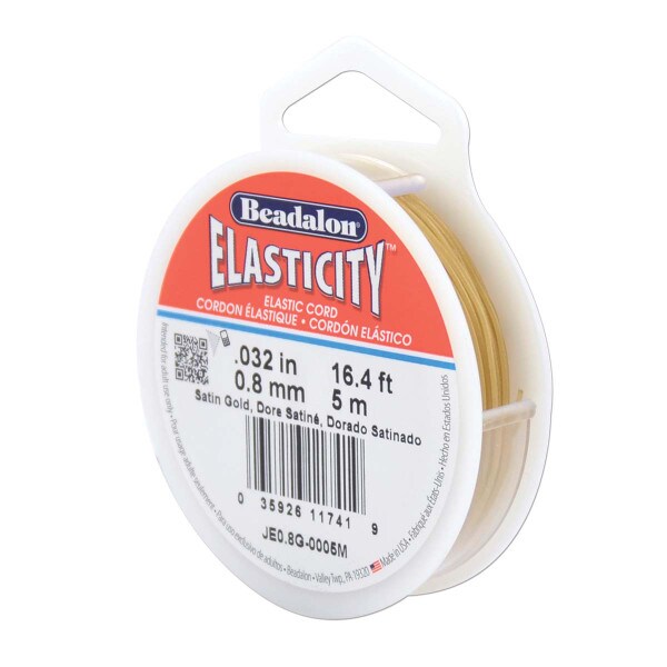 Beadalon Elasticisty tråd guld 0.8mm/5 m