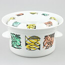 Pot with Animals and Fruits Decor from Karlskrona 20 cm (Dukat 1960s)
