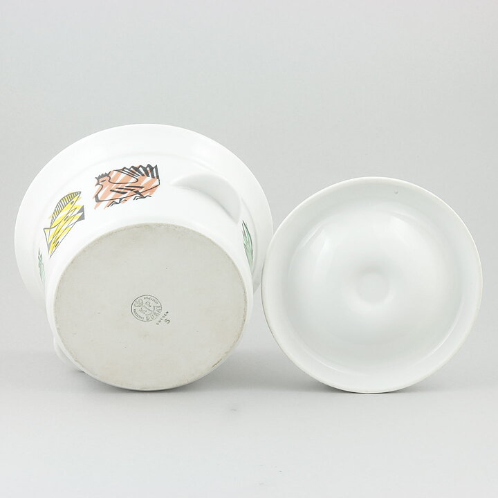 Pot with Animals and Fruits Decor from Karlskrona 20 cm (Dukat 1960s)