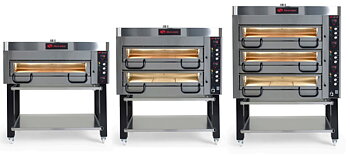 Pizzaugn B 1320 mm P50 Elektronisk i rostfritt med stativ Mora ovens