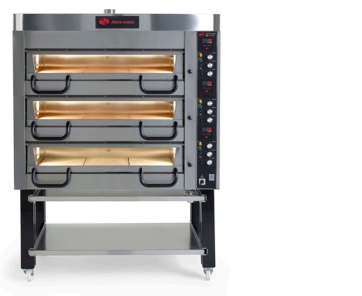 Pizzaugn B 1320 mm P50 Elektronisk i rostfritt med stativ Mora ovens - 8
